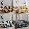Stretch Spandex Sofa Slipcover Elastic Couch Cover Living Room Geometric Printed Anti -Slip Washable Furniture Protector Covers