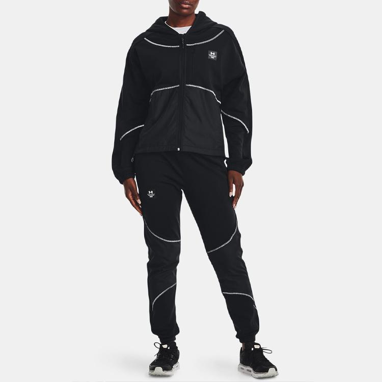 Under Armour Повседневные брюки из флиса Rush Series, женские, черные, 1374104-001