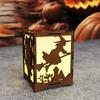 New Halloween Witch Horror Wooden Candlestick Laser Cut Night Light Lantern Decoration Ornament