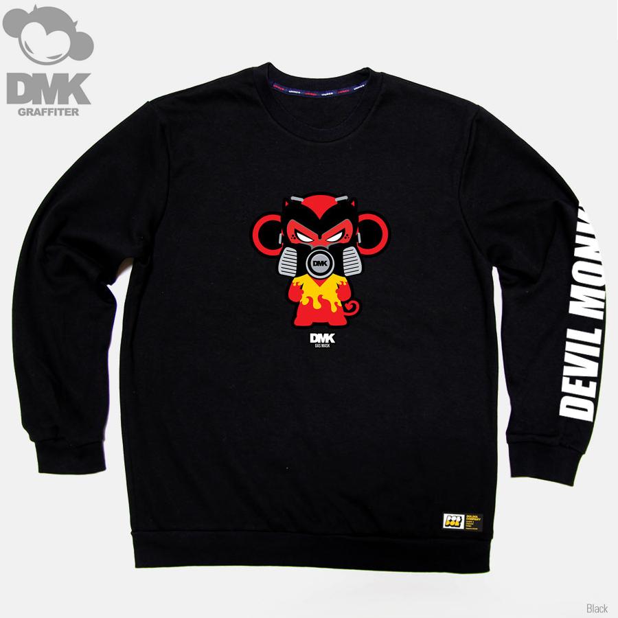 DOLDOL Dmk_Mtm_34 Graffiti Artist De Vilmonkey Dmk Extreme Character Graphic Graffiti Sweatshirt Long Sleeve