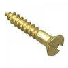 Саморезы по дереву Forgefix, шлицевые, потайная головка, латунь