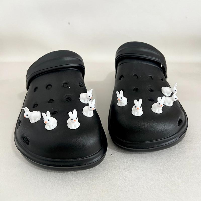 1/3/5 шт. Милые подвески-кролики для обуви, Прекрасные мини-пряжки-кролики, Декор для пляжных шлепанцев, Аксессуары для DIY-сандалий