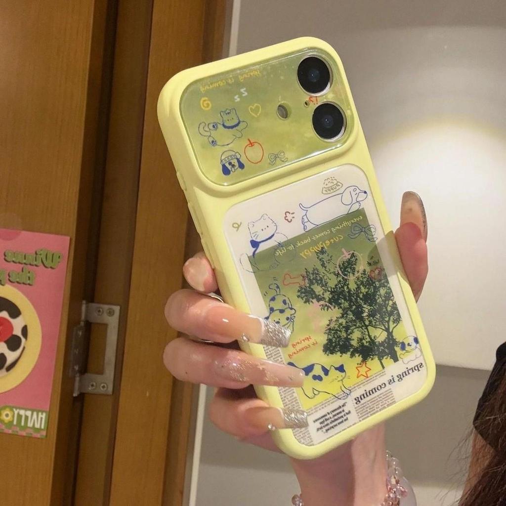 Чехол Apple для iPhone 17 Pro Max, 16-14, с полным покрытием и точными вырезами, дизайн «Кошка и собака в газетную полоску»