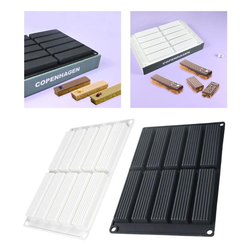 Vertical Stripes Silicone Molds Nonstick Mousses Cake Molds Cake Decorating Tool for Truffles Cheesecakes Easy to Clean