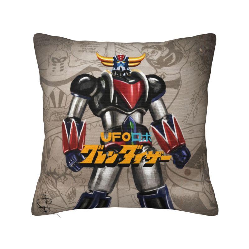 Custom Nordic UFO Robot Goldorak Grendizer Cushion Cover Polyester Actarus Goldrake Mecha Anime Pillow Case Home Decor