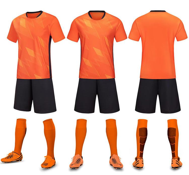 Football Suit Competition Short Sleeve Primary School Children's Training Suit Team Suit Sports Printed Football Suit Quick Drying Men and Women