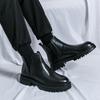 Модные мужские ботинки «Челси» в ретро-стиле, водонепроницаемые высокие ботинки на толстой подошве, деловые повседневные кожаные туфли, роскошные мотоциклетные ботинки