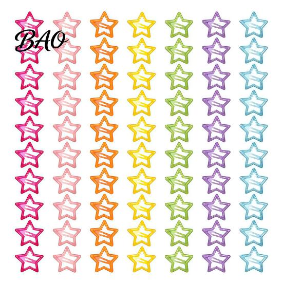 Decorative Hair Pins for Styling Cute Star Clips Women Girls, Glitter Metal Snap Barrettes Charming Accessories Gifts Bangs Braids And Hairstyles,