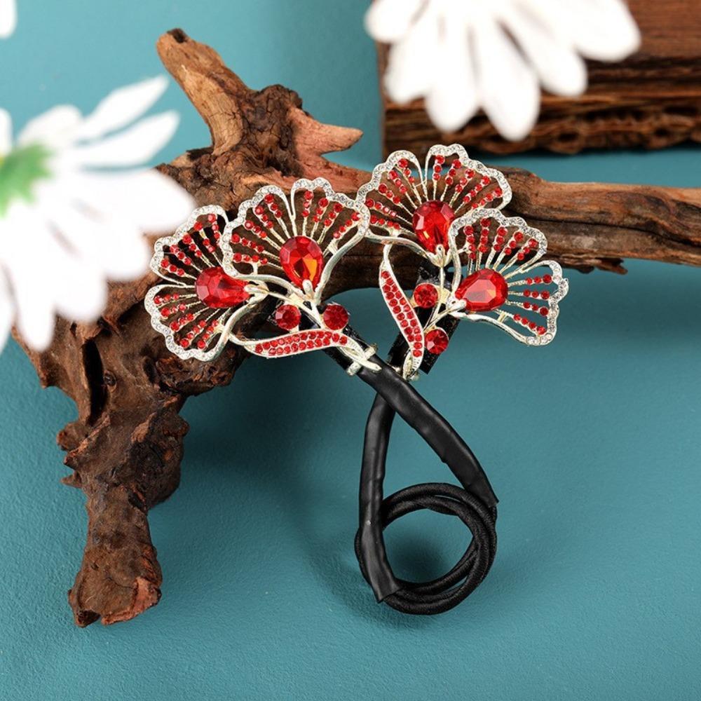 Элегантный винтажный инструмент для создания пучков из листьев гинкго — сплав, без запаха, идеально подходит для женщин с текстурированными волосами