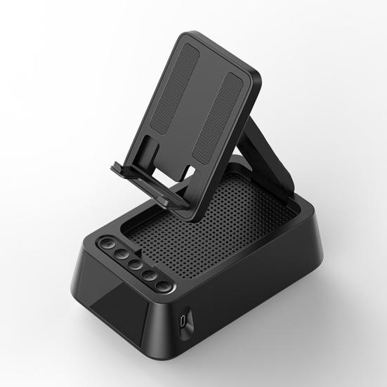 Динамик Bluetooth-совместимый с подставкой для телефона Светодиодный дисплей Будильник HD-совместимый звук Многофункциональный динамик