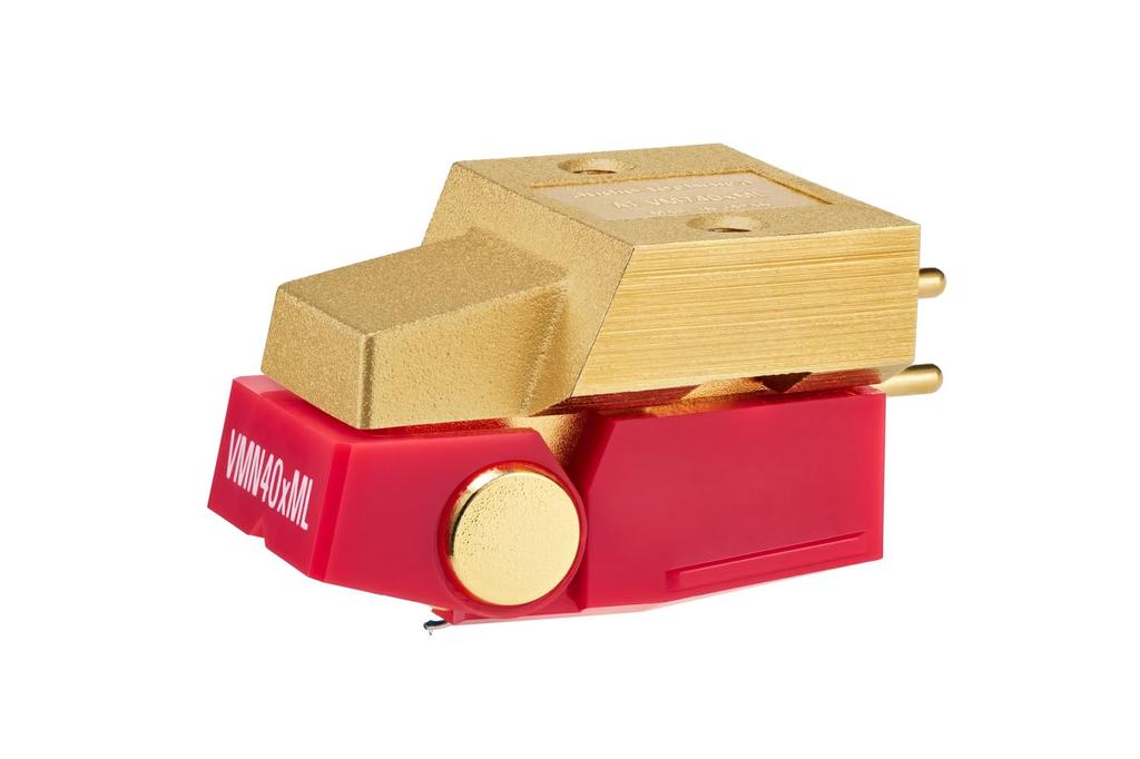 Audio-Technica AT-VM740xML VM-type Stereo Cartridge with Solid Microlinear Stylus and Aluminum Tapered Pipe Cantilever for Record Players