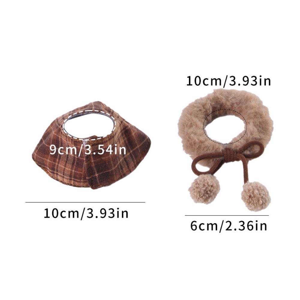 Warm Furry Collar Scarf Set Windproof Parrot Outerwear Cute Pet Transformation Outfit Pet Party