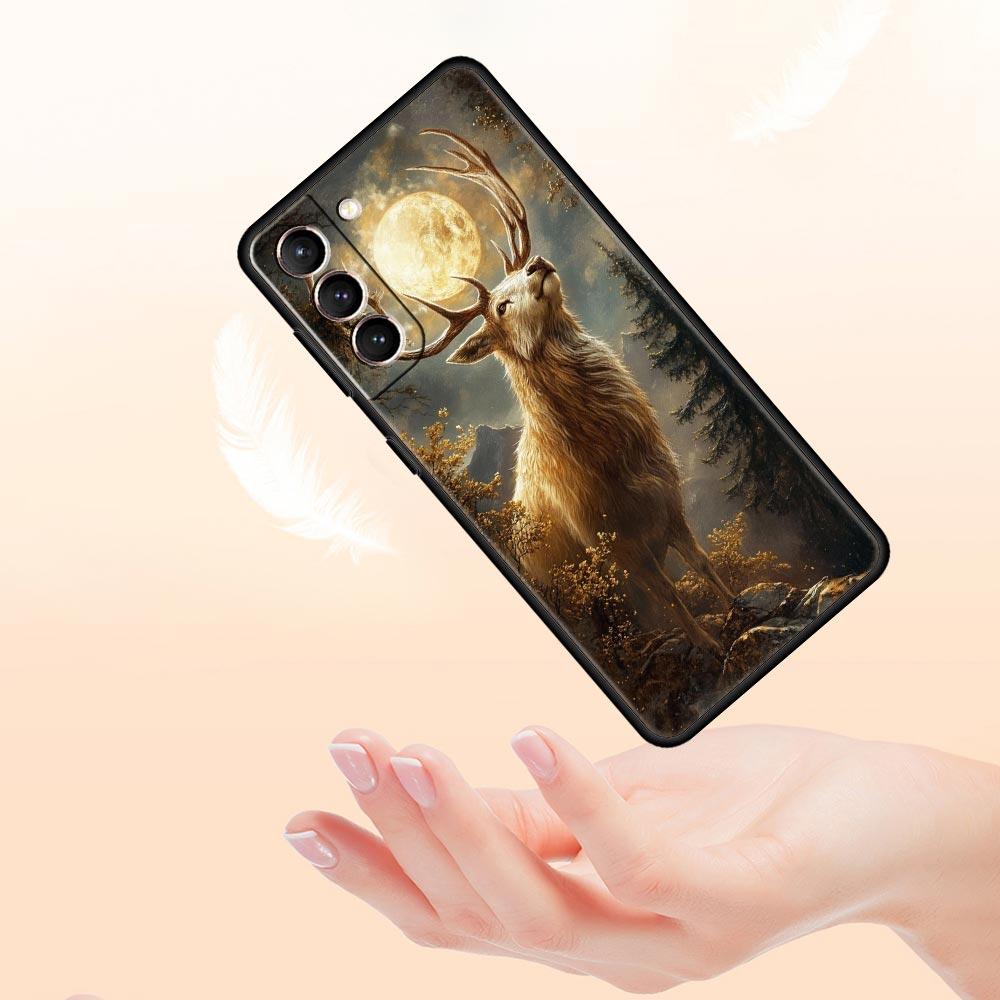 Cartoon Animal Deer Phone Case Cover for Samsung Galaxy S26 S25 S24 S23 S22 S20 S21 FE Ultra S25 Edge Plus 5G Soft TPU Shell Bag