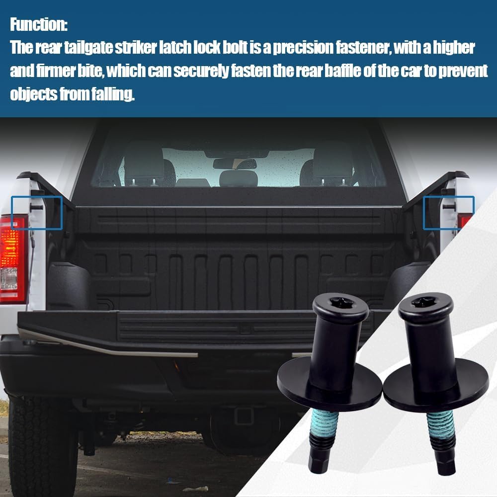 Tailgate Striker Latch Lock Bolt 1L3Z-99404A42-AA Tailgate Striker Lock Bolt Screw for Ford F150 1997-2014 Automotive Parts