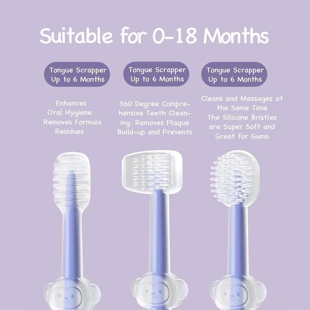 Oral Cleaner Silicone Baby Tongue Cleaner Infant Mouth Cleaner Newborn Toothbrushes Tooth Scrubber
