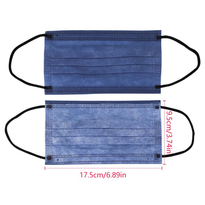 50 шт. 3/4 слойные маски для лица из ткани, выдуваемой методом расплавления, одноразовые защитные противопылевые маски для взрослых, нетканые ушные петли
