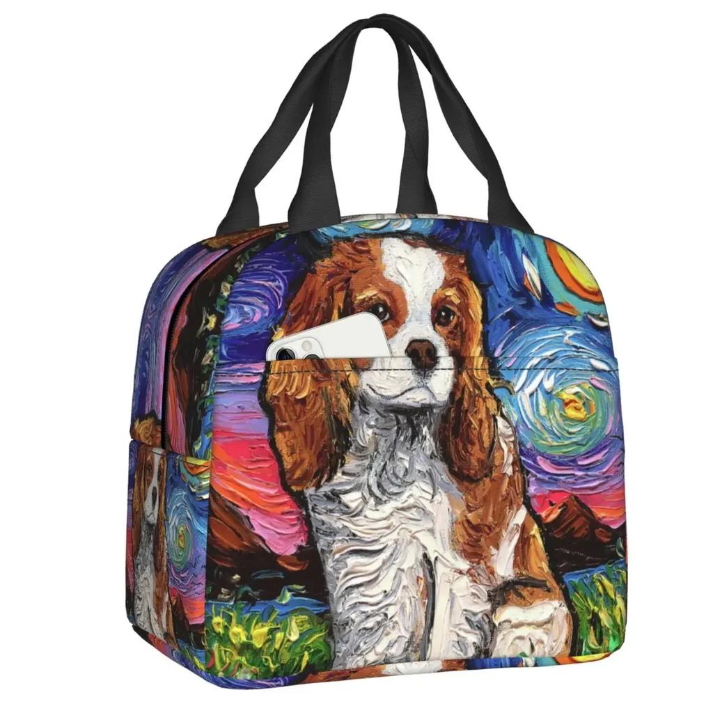 Chihuahua Art термоизолированная сумка для обеда женская портативная сумка для обеда для пикника на открытом воздухе многофункциональная коробка для еды Bento