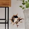 Realistic Wall Sticker Little Mice Mouse Hole Wall Sticker - Funny Cute Mice Home Decal