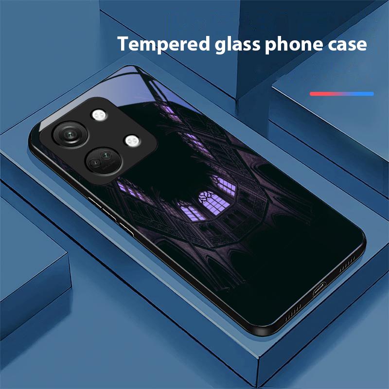 Темный чехол для OnePlus Nord 3 5 6T 7 Pro 8 12 10T Reno8 Lite 5G 10R Nord N30 Жесткий чехол из закаленного стекла для телефона Черный