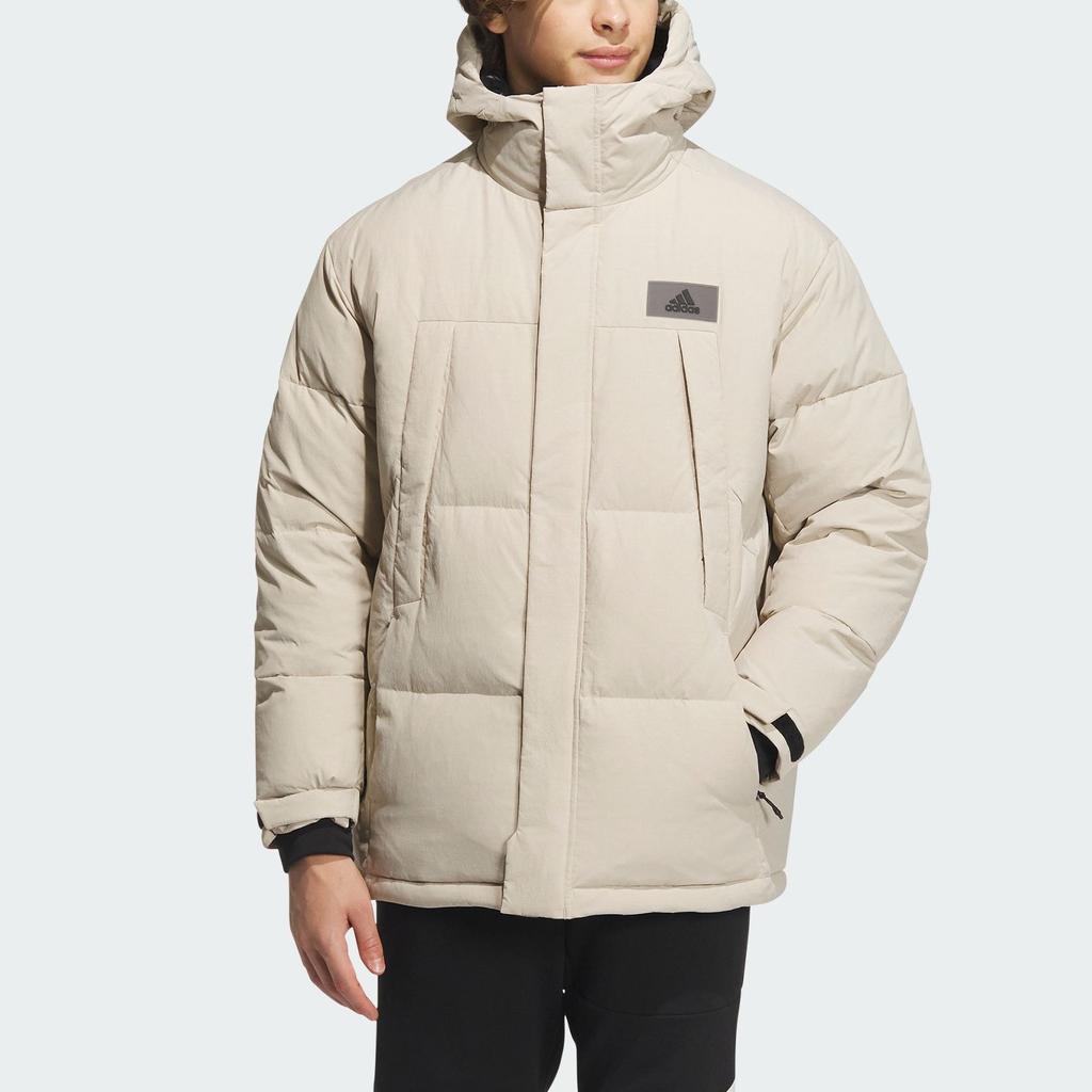 Adidas 650 Puffer Hooded Down Jacket Men Outerwear Light-Khaki Black IL8898
