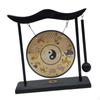 Brass Feng Shui Desktop Gong with Stand Asian Bells for Home Decoration Chinese Signs