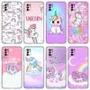 Cute Rainbow Unicorn Phone Case For Xiaomi Redmi Note 7 8 8T 9 9S 10 10S 10T 11 11S 4G 11E 11T Pro 5G Soft TPU Black Cover