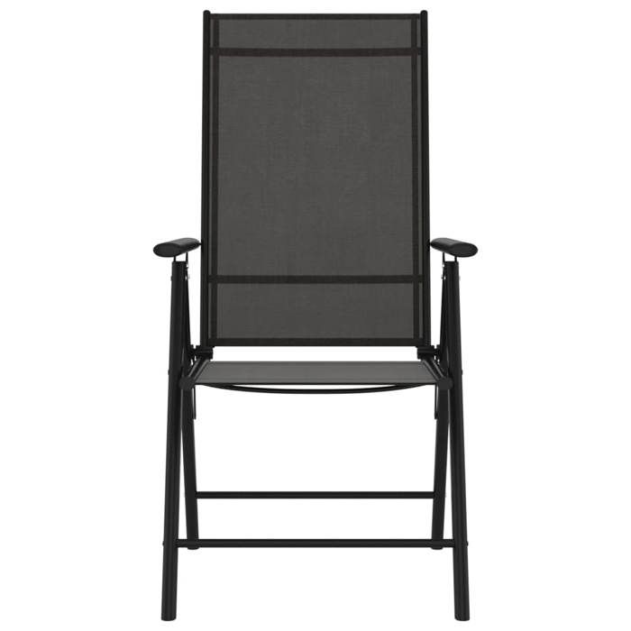 Maison Exclusive - Chaises de jardin pliables lot de 6 Textilène Noir