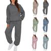 Женские комплекты из 2 предметов, толстовки с капюшоном, комплекты, свободная толстовка, мешковатые осенние модные спортивные штаны с карманами