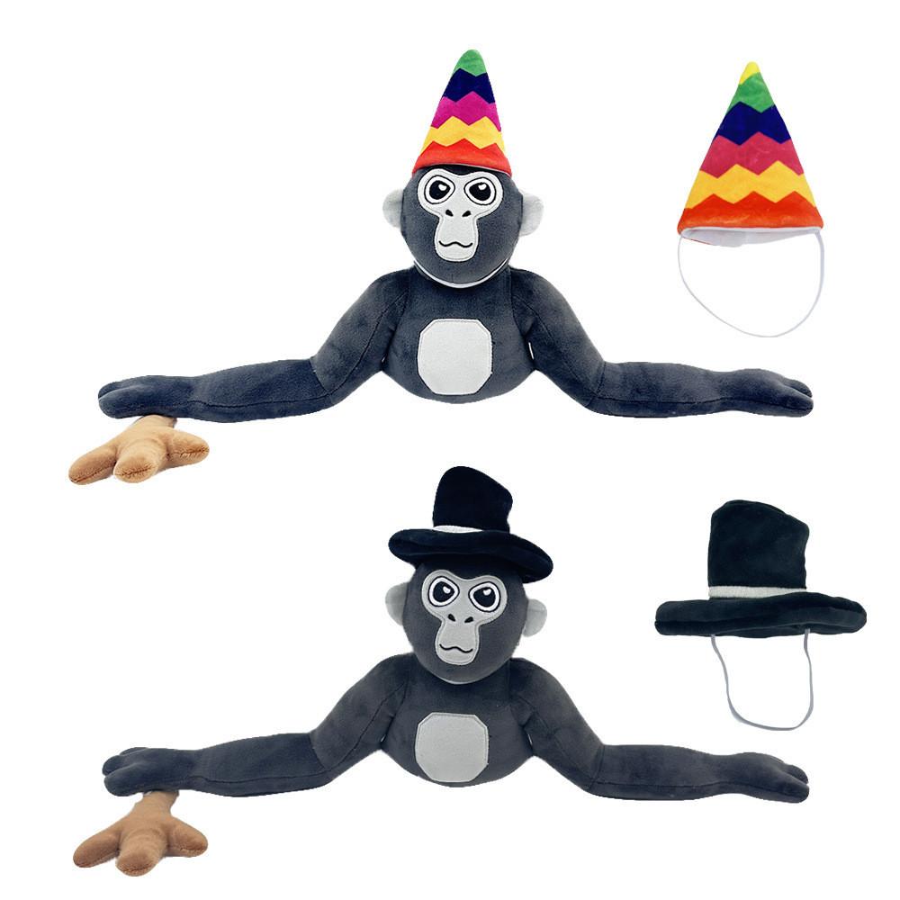 Новая плюшевая игрушка Gorilla Tag Monke, мягкая кукла с шляпой, высотой 25 см