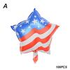 100/50pcs 4th of July Balloons American Flag Star Balloons Red White Blue Foil Balloon USA Balloon Independence Day Party Decor