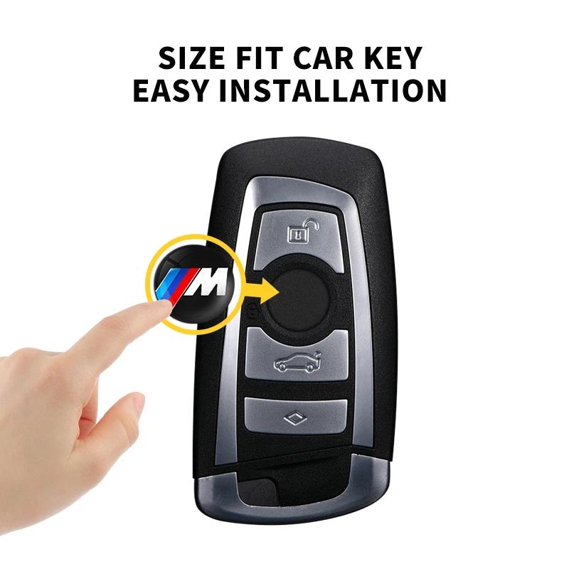 For BMW 5 E39 11mm 14mm Car Key Emblem Metal Sticker Logo Decal For BMW M E34 E36 E60 E90 E46 E39 E70 F10 F20 F30 X5 X6 X1 M3 M5 M6 E71 F01