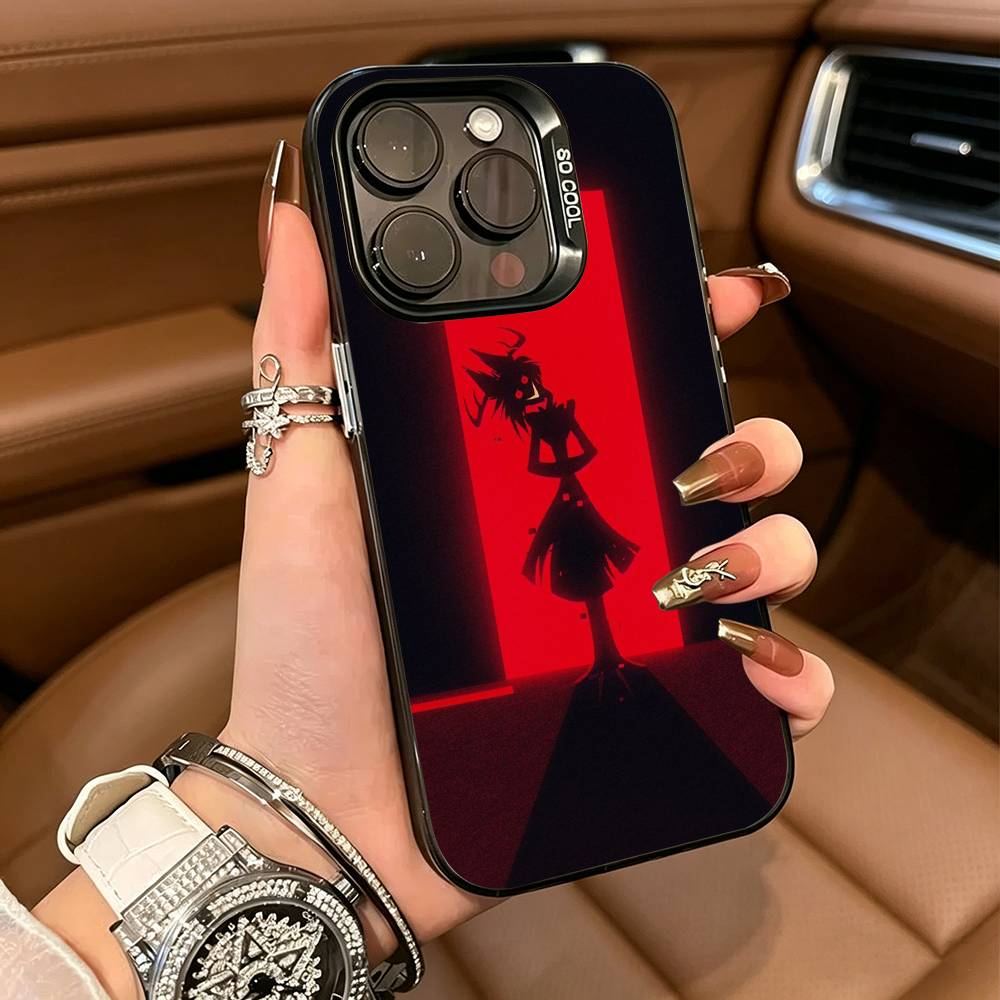 H-Hazbin Hotel-A-Alastor Чехол для телефона iPhone 17,16,15,14,13,12,11 Plus Pro Max Цветной Серебряный Чехол для телефона