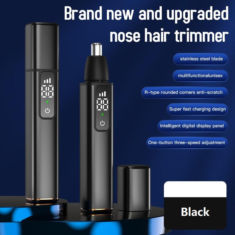 Новый Модернизированный светодиодный цифровой дисплей Многофункциональный электрический триммер для волос в носу Мужские волосы в носу Ножницы для чистого бритья Женская машина для волос в носу