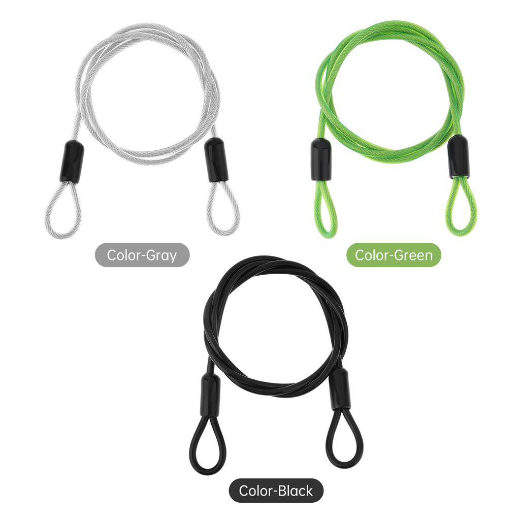 100cm/150cm/200cm Steel Cable Bike Lock Bicycle Motorcycle Cycling Luggage Safety Guard Security Anti-theft Chain Locks Rope Double Loop