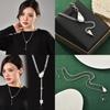 Elegant Water Drop Crystal Chain Necklace For Women Versatile Stylish Jewelry Piece