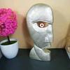 Bell Head Resin Sculpture With Carving Art For Garden Patio Outdoor Decor