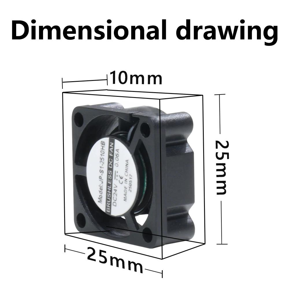 2510 Mini Fan 5V With Cable and Screws Hot End Cooling Cooler For Bambu Lab P1P P1S X1 X1C 3D Printer Hotend Heater Silent Fan