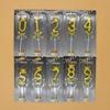 Creative Golden Crown Bow Number 0-9 Candle Birthday Party Arrangement Cake Decoration Candle