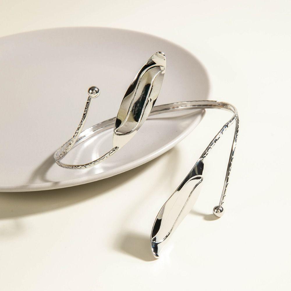 Water Drop Shape Metal Starfish Open Cuff Bangles Adjustable Armlet Jewelry Banquet