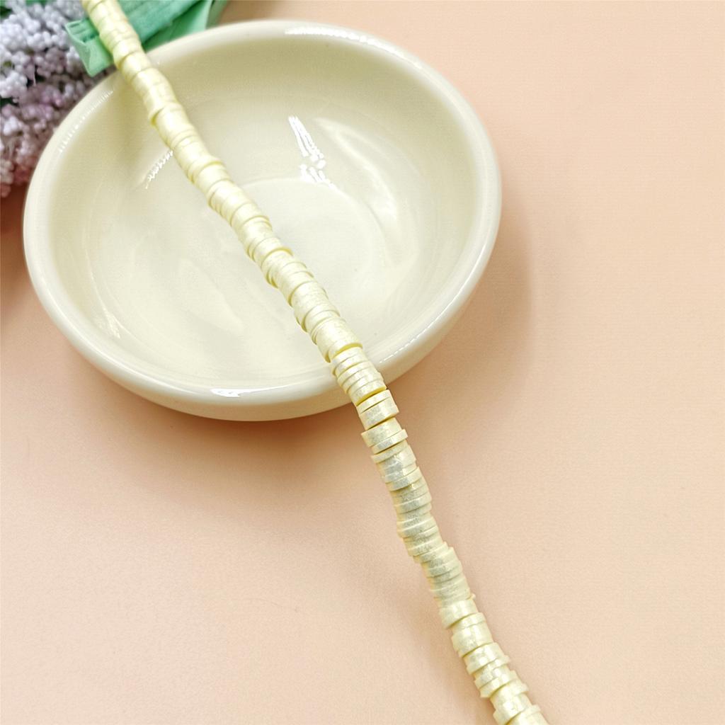 Pearlescent Powder Fashion Necklace DIY 6mm 350PCS 1 String Spacer Beads Bracelets Loose Beads 12Colors For Jewelry Making Polymer Clay Beads