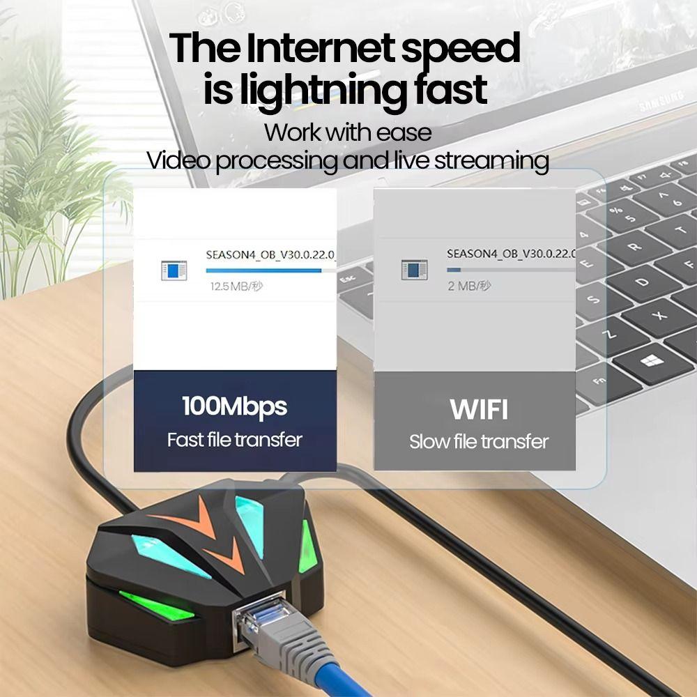 2-в-1 USB-RJ45 сетевая карта USB/Type-c USB-порт для сетевого ПК-ноутбука