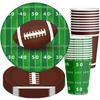 Super Bowl Birthday Theme Party Tableware American Football Paper Cup Plate Knife Fork Spoon