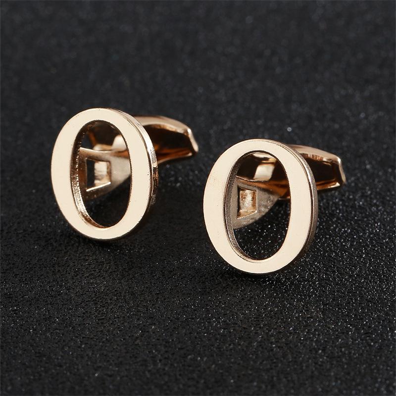 Эксклюзивные мужские запонки в виде золотых букв алфавита - Элегантный дизайн для французских рубашек