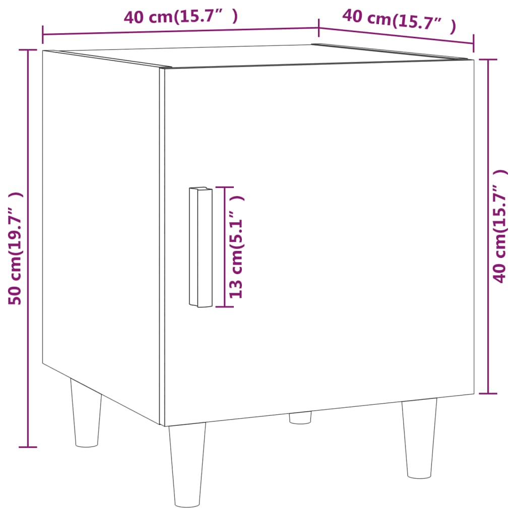 Nightstands 2 pcs Grey Sonoma Particleboard