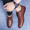 Fashion Genuine Leather Men's Business Casual Shoes Lace Up Walking Shoes Male Comfortable Office Footwear All-match Male Oxfords Flats