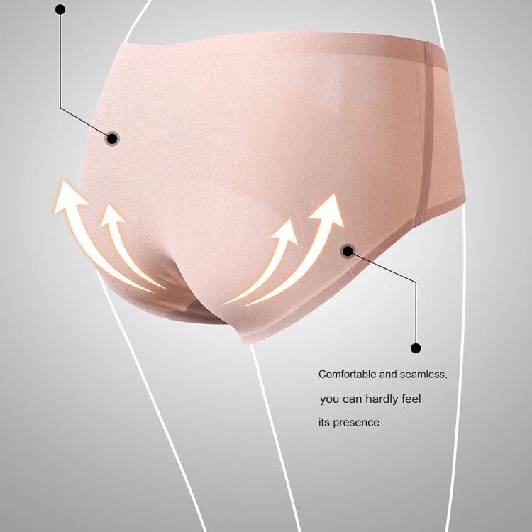 5 Pack Ice Silk Seamless Underwear Breathable Mid Waist Cotton Crotch Underwear