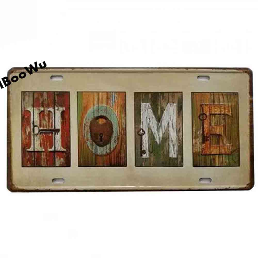 Worldwide Popular City License Plate Poster Vintage Retro Wall Decor Canada/London/Brazil Metal Tin Sign Plaques Poster