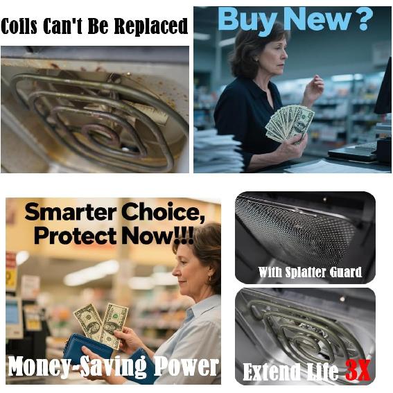 Splatter Screen for Air Fryer: Magnetic Fine Mesh Stainless Steel - Blocks 95% Grease - Shields Coils in 5.7-12 QT tant/Cosori