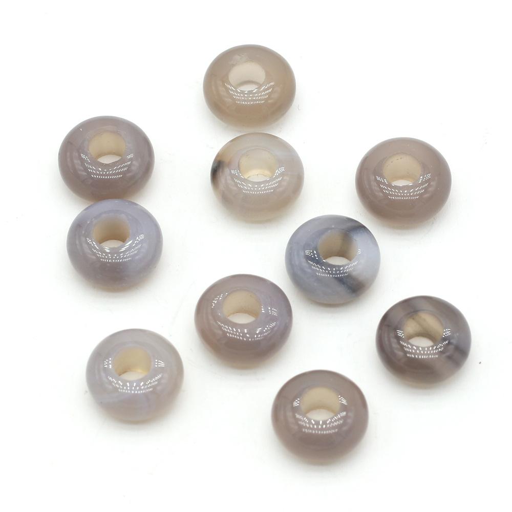 Agates Agates Stone Beads Colorful Lotus Perforated Beads Big Hole Loose Beads Girl Gifts
