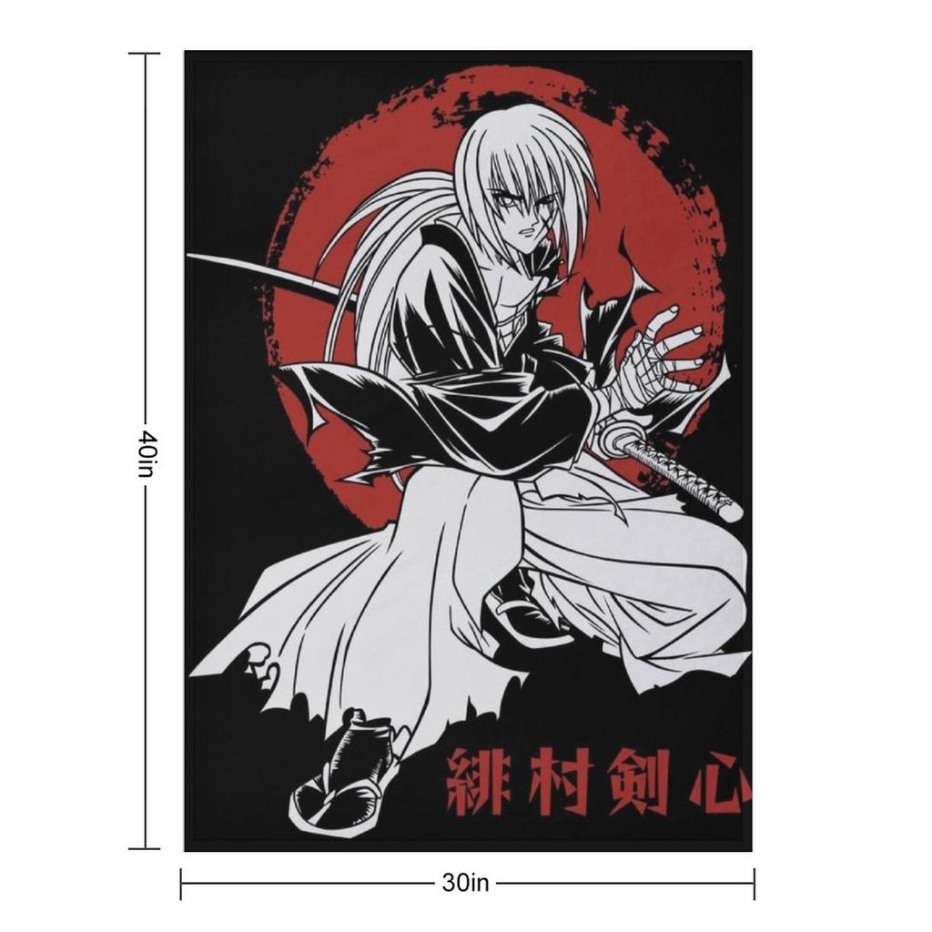 Kenshin Himura Throw Blanket Picnic Sofas Bed Retros Blankets
